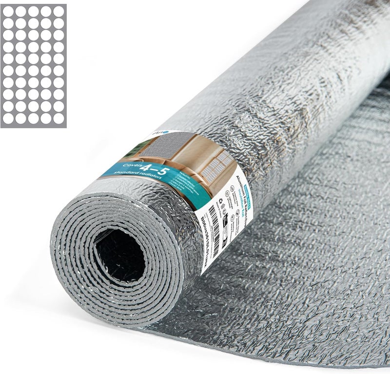 Art3d 3MM Reflective Insulation Roll, 48IN x 10FT – Double Sided Aluminum with Foam Core, Radiant Barrier for Window Insulation, Basements, Garage Doors and RVs - Image 1